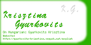 krisztina gyurkovits business card